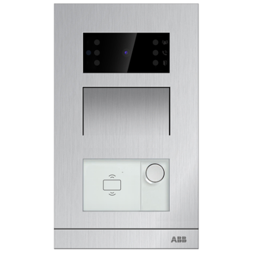 Mini video outdoor station, 1 pushbutton, with ID card reader,Aluminum alloy, surface-mounted installation