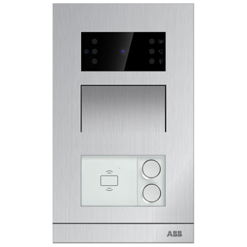 Mini video outdoor station, 2 pushbuttons, with ID card reader,Aluminum alloy, surface-mounted installation