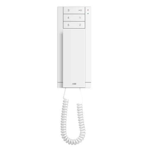 Audio handset indoor station, 6 buttons,White