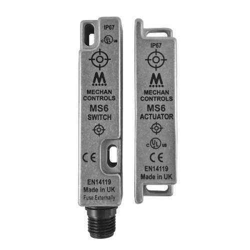 Stainless Steel, 2 Safety, 1 Auxiliary, 24VDC, 6-PIN M12 Quick Disconnect (No Cable)