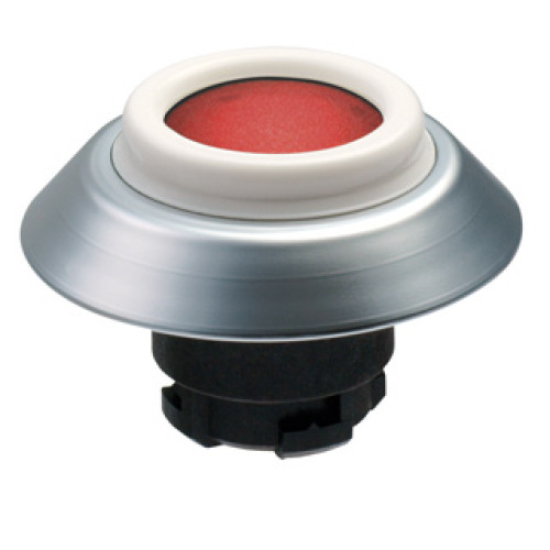 Pushbutton, IP69K Rated, Illuminated, White Seal, Red - NDLRT