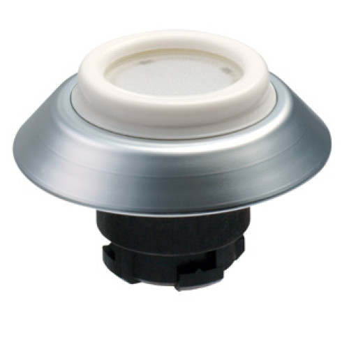 Pushbutton, IP69K Rated, Illuminated, White Seal, White - NDLWS