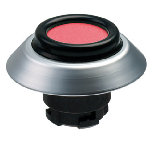 Pushbutton, IP69K Rated, Non Illuminated, Black Seal, Red - NDTGR/RT