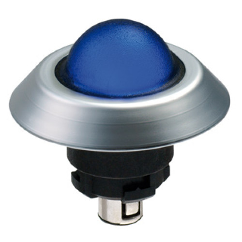 Pushbutton, IP69K Rated, Domed Top Indicator Light, With Integrated Super Bright Led S, Blue - NMEBL