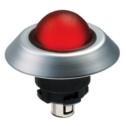 Pushbutton, IP69K Rated, Domed Top Indicator Light, With Integrated Super Bright Led S, Red - NMERT