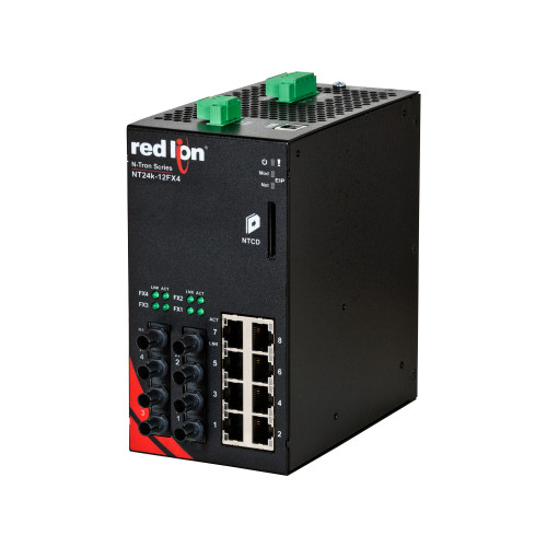 NT24k&reg;-12FX4 Managed Gigabit Ethernet Switch, ST 2km