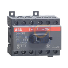 6-pole, front operated, base mounted, DIN-rail mountable switch-diconnector / non-fusible diconnect switch with protected clamp terminals, handle and shaft are not included