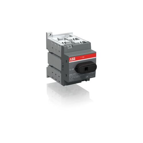 OTDC25F4 DC Switch-disconnector, Terminal bolt kit included, Handle and shaft need to be ordered separately, Base mounting, IEC 660 VDC 25 A double circuit, IEC 1000 VDC 16 A double circuit