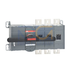 3-pole, motor operated, base mounted switch-diconnector with handle for manual operation, terminal bolt kit, handle and spare fuse storage clip and male connector for control circuit