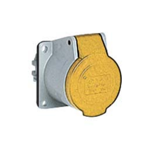 Panel mounted straight socket 16A 110V 3P IP44