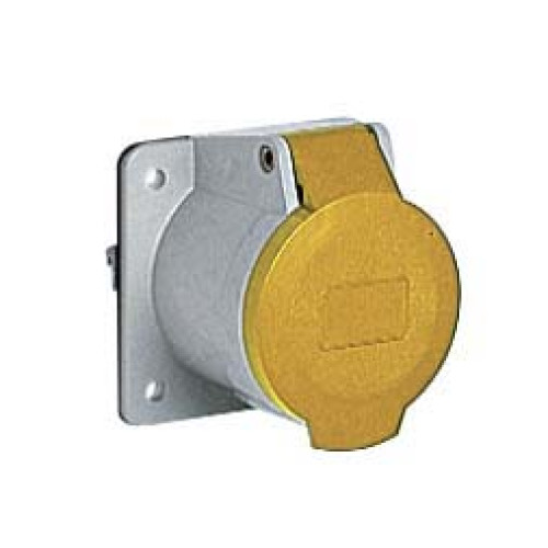 Panel mounted straight socket 16A 415V 4P IP44