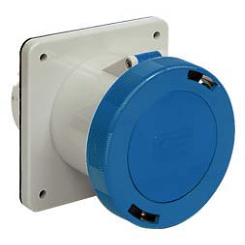 Panel mounted straight socket 125A 230V 3P IP67