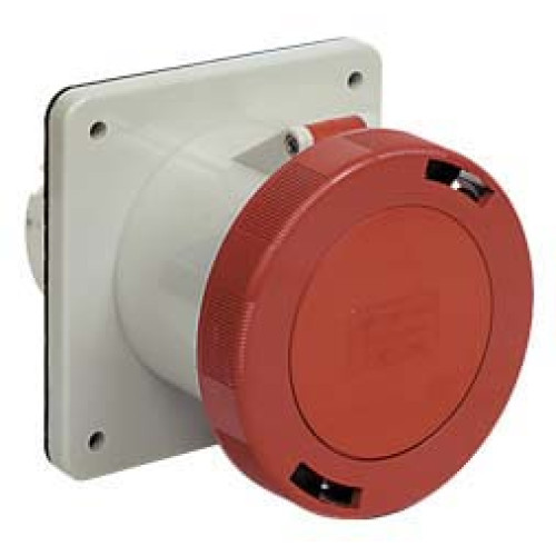 Panel mounted straight socket 125A 415V 4P IP67