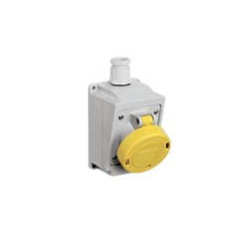 Wall mounted socket 16A 110V 3P IP67