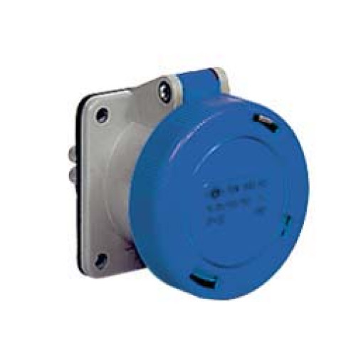 Panel mounted straight socket 16A 230V 3P IP67