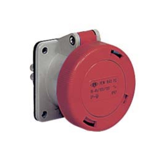 Panel mounted straight socket 16A 415V 4P IP67