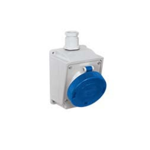 Wall mounted socket 32A 230V 3P IP67