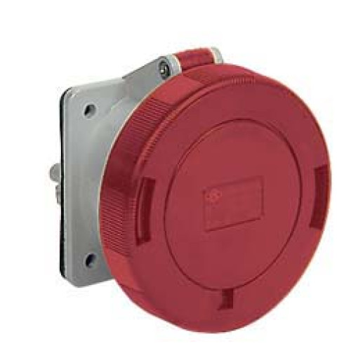 Panel mounted straight socket 32A 415V 5P IP67