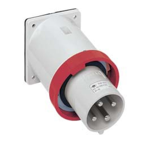 Panel mounted appliance inlet 63A 415V 4P IP67