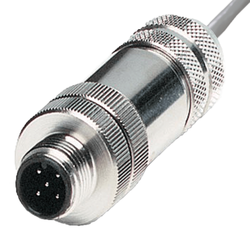 Power Cable 4-Conductor 14AWG L-Code Straight M12 to bare end 15ft