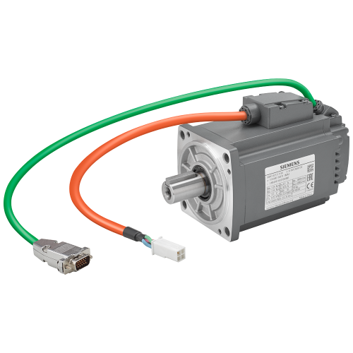 SIMOTICS S-1FL6 voltage supply 230 V 3AC Pn=1kW; Nn=3000 rpm M0=3.18 Nm; MN=3.18 Nm. Shaft height 4