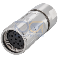 Signal connector straight for S-1FL6 HI with rotary pulse encoder 8-pole insulator union nut Socket contact (0.2-0.25 mm2) for cable diameter 6-8 mm