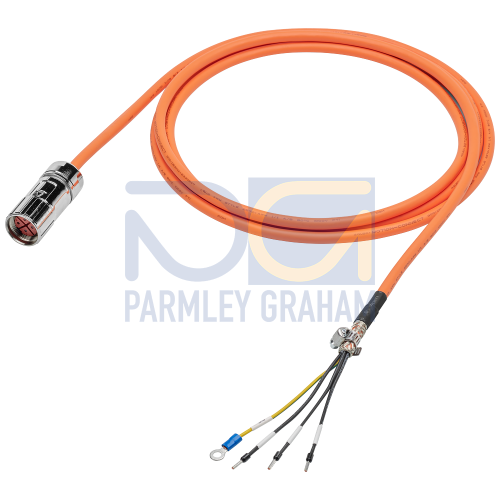 Power cable pre-assembled 4x2.5; FOR MOTOR S-1FL6 LI 200V SH50 WITH V90 FRAMESIZE D MOTION-CONNECT 3