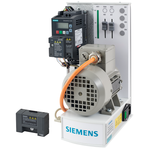 Training Case V20 Variant 2 SINAMICS V20 training case in compact design. With the components: SINAMICS V20, FSA, 0.12 kW; SINAMICS V20 SMAR Access...