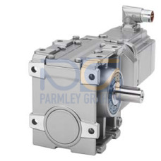 SIMOTICS S-1FG1 synchronous servo geared motor helical worm gear unit C49 motor type CT 600V AH48 Mmax=10.5 Nm Pn=0.74 kW Hollow shaft with keyway H30x150 ABSOLUTE ENCODER SINGLETURN 20 BIT WITH DRIV