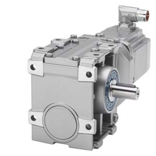 SIMOTICS S-1FG1 synchronous servo geared motor helical worm gear unit C49 motor type CT 600V AH48 Mmax=10.5 Nm Pn=0.74 kW Hollow shaft with keyway H30x150 ABSOLUTE ENCODER SINGLETURN 20 BIT WITH DRIV