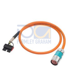 Power cable pre-assembled TYPE 6FX8002-5DN56 4X6 , (2X1.5)C C CONNECTOR SPEED-CONNECT S. 1.5 FOR SINAMICS S120 BOOKSIZE MOTOR MODULE C-/D-TYPES MOTION-CONNECT 800PLUS TRAILING TYPE, UL/CSA, DESINA DM