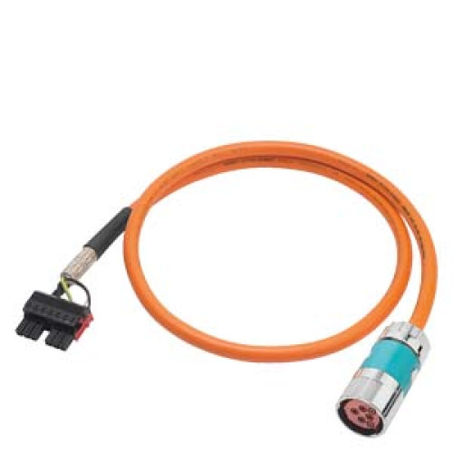 Power cable pre-assembled TYPE 6FX8002-5DN56 4X6 , (2X1.5)C C CONNECTOR SPEED-CONNECT S. 1.5 FOR SINAMICS S120 BOOKSIZE MOTOR MODULE C-/D-TYPES MOTION-CONNECT 800PLUS TRAILING TYPE, UL/CSA, DESINA DM