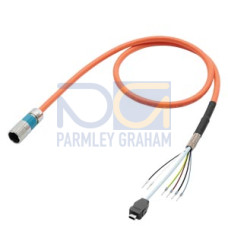 Single cable pre-assembled 4G2,5+1Q0,2STC+1P1,5C-C SPEED-CONNECT connector M23 Cores with end sleeve Data cable with IX connector UL/CSA DESINA Motion-Connect 500 Dmax.=13.3 mm length(M)= +0 +0 +7 +0