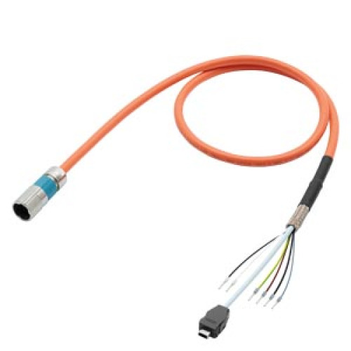 Single cable pre-assembled 4G2,5+1Q0,2STC+1P1,5C-C SPEED-CONNECT connector M23 Cores with end sleeve Data cable with IX connector UL/CSA DESINA Motion-Connect 500 Dmax.=13.3 mm length(M)= +0 +0 +7 +0
