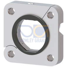 Mounting flange for power and signal connector M12