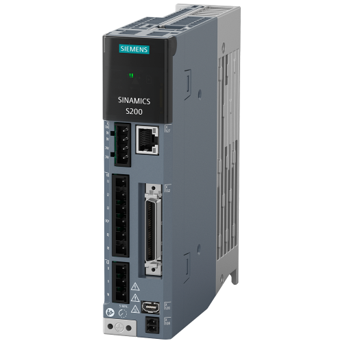 SINAMICS S200, with Pulse train Input voltage: 200-240 V 1/3 AC; -15%/+10%; 50/60Hz; Output voltage: 0-inpu 1.33A; 0-550Hz; Motor: 0.2kW