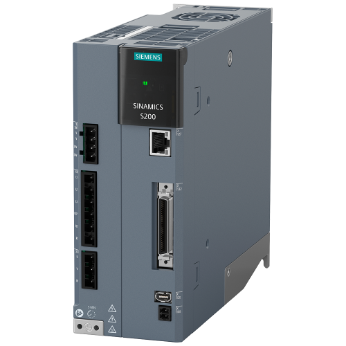 SINAMICS S200, with Pulse train Input voltage: 380-480 V 3AC; -15%/+10%; 5.8A; 50/60Hz; Output voltage: 0-inpu 7.8A; 0-550Hz; Motor: 2.5kW
