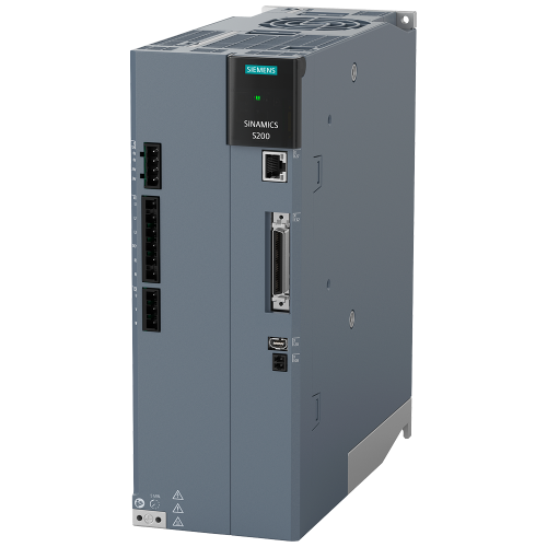 SINAMICS S200, with Pulse train Input voltage: 380-480 V 3AC; -15%/+10%; 11.9A; 50/60Hz; Output voltage: 0-inpu 11A; 0-550Hz; Motor: 3.5kW