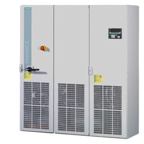 SINAMICS S150 Converter cabinet unit, AC/AC with CIM+CU320-2 380-480V 3AC, 50/60 Hz Type rating: 110kW @ 480V pulsed infeed with energy recovery Version A, incl. EMC filter 2nd environment, Category