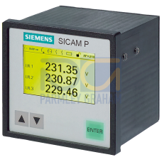 Power Meter SICAM P50 direct-display control panel installation instrument 96 x 96 mm with graphic display, 2 binary outputs, type of protection: I...