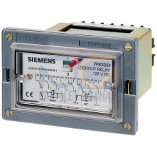 High-speed auxiliary relay 8 change-over contacts Time to disengagement 10ms Auxiliary voltage: 125 V DC with reset pushbutton Without base