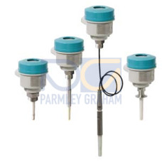 Pointek CLS200 RF Capacitance point level switch, digital, rod design. Detects level and interface in liquids, solids, slurries, and foam. Adjustable, 5.5 m (18.04 ft), insertion, adaptable sensitivi