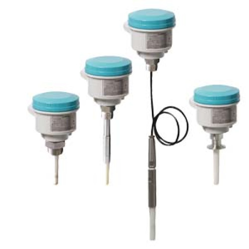 Pointek CLS200 RF Capacitance point level switch, rod design. Detects level and interface in liquids, solids, slurries, and foam. Adjustable, 5.5 m (18.04 ft), insertion, adaptable sensitivity, with