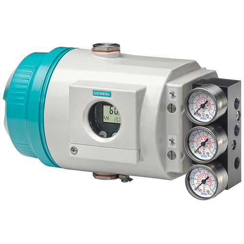 SIPART PS2 smart electropneumatic positioner for pneumatic linear and part-turn actuators, 2-wire, 4...20mA with HART-interface, double acting; Enclosure aluminum, non-contact position feedback (NCS,