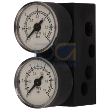 MANOMETER MANIFOLD FOR SIPART PS2 ELECTROPNEUMATIC POSITIONER 6DR40**-1*, SINGLE ACTION, SIMPLE TO R