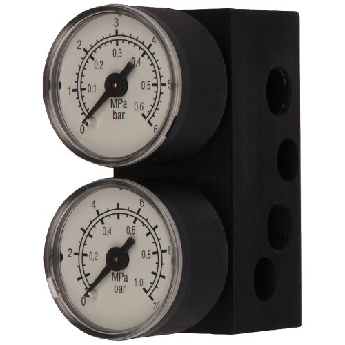 MANOMETER MANIFOLD FOR SIPART PS2 ELECTROPNEUMATIC POSITIONER 6DR40**-1*, SINGLE ACTION, SIMPLE TO R