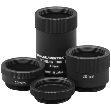 Set of intermediate rings 0.5, 1/5/10/20/40&nbsp;mm rings, 31&nbsp;mm diam., with C-thread