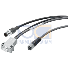 SIMATIC RF200/RF300 connecting cable, pre-assembled, between reader and PC (RS232), PUR, trailing, length 5 m 24 V-side w. M12 connector.