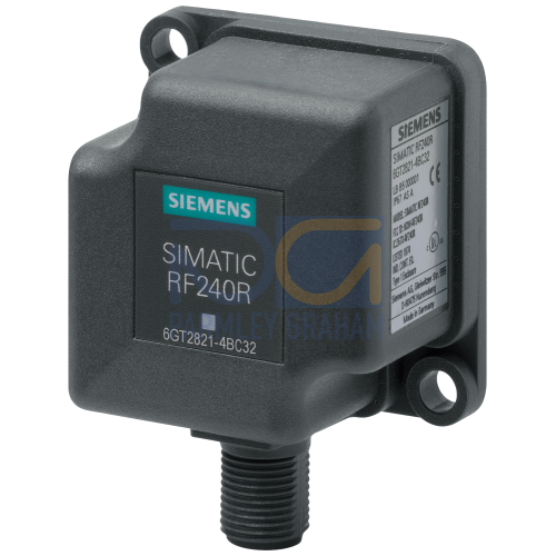 SIMATIC RF200 reader RF240R IO-Link interface V1.1; IP67, -25 to +70 °C; 50x 50x 30 mm; with integrated antenna 32 Byte IO; 230 Kbps