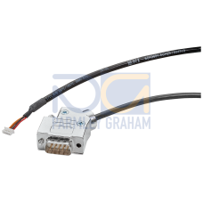 SIMATIC RF1000 connecting cable, pre-assembled RS 232, between RF1070R and RF120C  Black, length 2 m